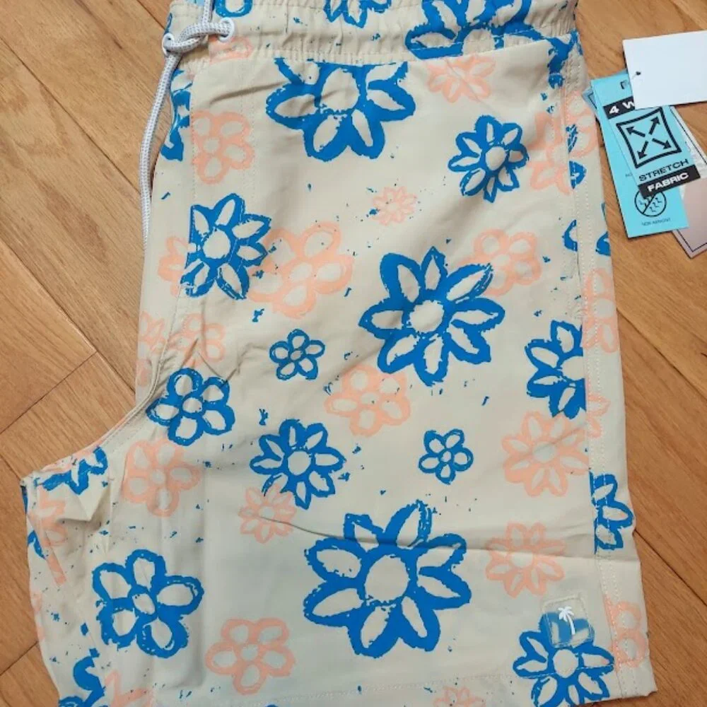 Malibu Beach‎ Club Tropical Swimwear Men's Size L Swim Trunks Sand Shorts New